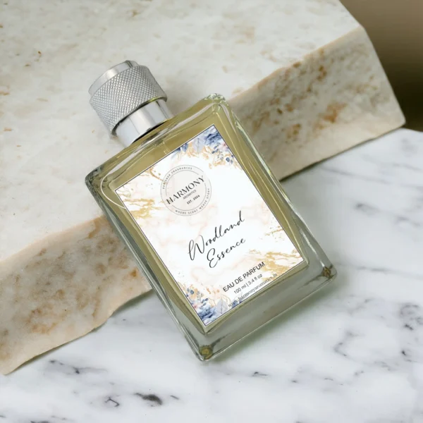 woodland essence perfume sandalwood fragrance woody unisex scent bottle
